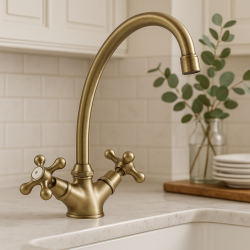 Nostalgiczny kran kuchenny V1900 Brąz