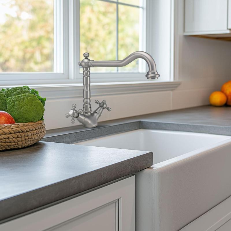 PB Nostalgiczny kran kuchenny V1910 ze stali nierdzewnej