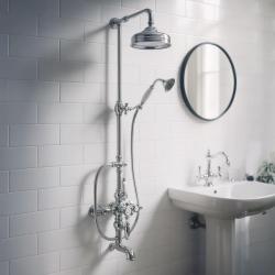 Huber Victorian Thermostatyczny Zestaw Kąpielowo-Prysznicowy 30cm Stal Nierdzewna 592.VN31H.AC