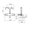 Huber Croisette Badmengkraan met thermostaat Goud CST330102G