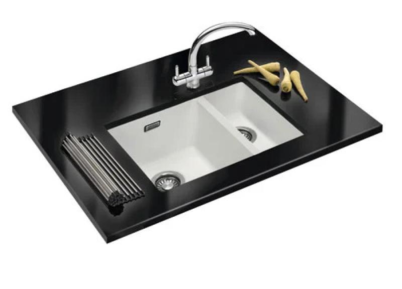 Franke Sirius 2 S2D 160 półtora 1,5 biały zlew z tworzywa sztucznego 53,5x41cm podbudowa 125.0252.219