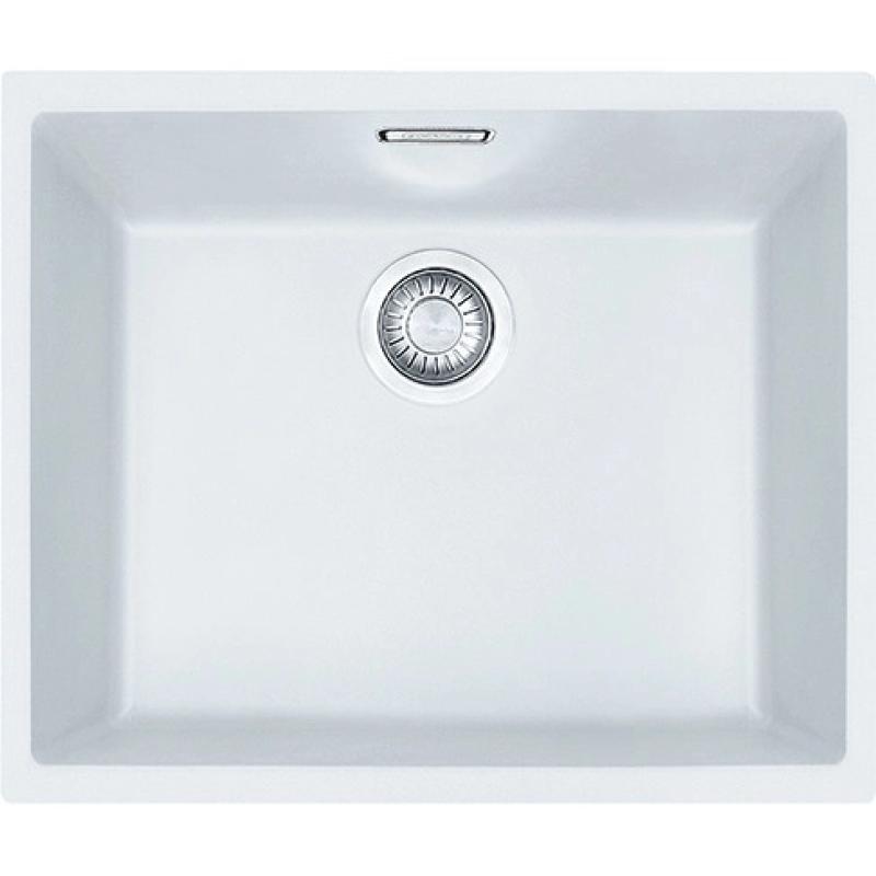 Franke Sirius 2 S2D 110.50 biały zlewozmywak z tworzywa sztucznego 50x41cm do montażu podszafkowego 125.0252.224