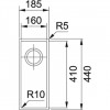 Franke Sirius 2 S2D 110.16 kunstof kleine witte spoelbak 16x41cm onderbouw 1156276282