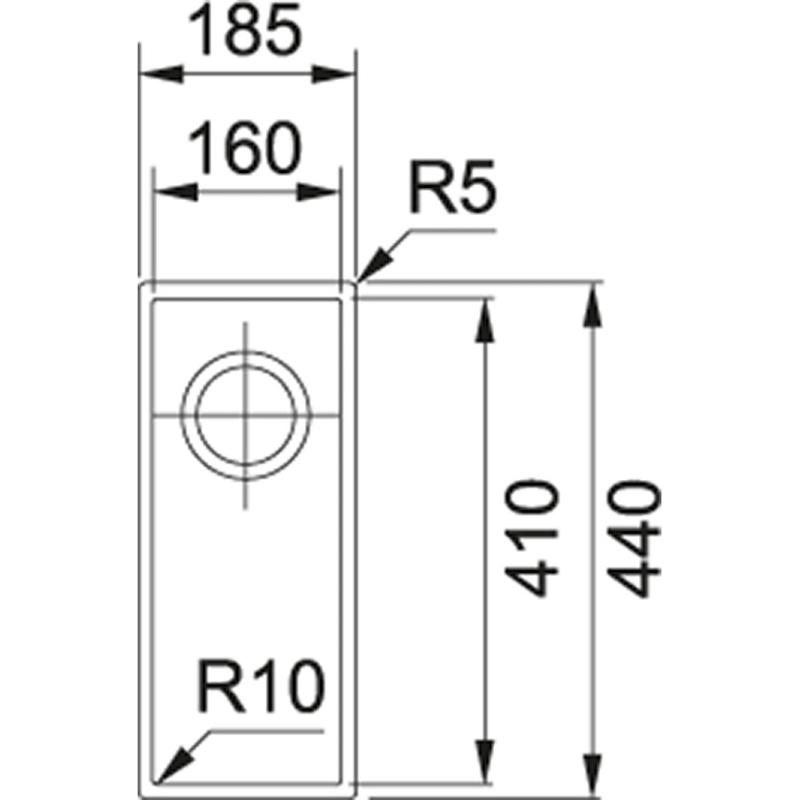 Franke Sirius 2 S2D 110.16 mały biały zlewozmywak z tworzywa sztucznego 16x41cm podbudowa 125.0252.233