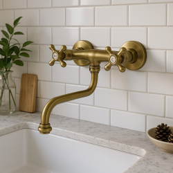 PB Nostalgiczna bateria kuchenna Classic C ścienna Brąz 10.2722