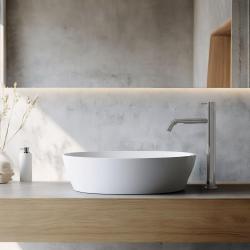 Waterevolution Flow bateria umywalkowa z wysokim wylewką do umywalek, w zestawie z zatyczką chrom T11501