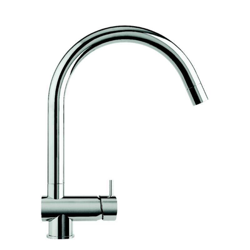 Waterevolution Flow bateria kuchenna chromowana z wyciąganą wylewką T15501