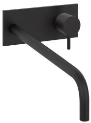 Waterevolution Flow wbudowana bateria umywalkowa z rozetą, matowa czerń, z wylewką 25cm T1161BPR-25