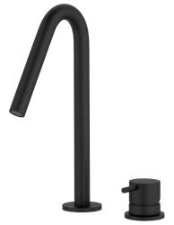 Waterevolution Flow 2-otworowa bateria umywalkowa matowa czarna z małą literą V, wylewka 120mm T1121VPR