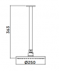 Waterevolution Flow hoofddouche 250mm met plafondaansluiting volledig RVS T1642IE