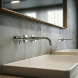 Water Revolution Flow 3-hole Built-in Washbasin Faucet Chrome with spout 21 cm T1163F01-21