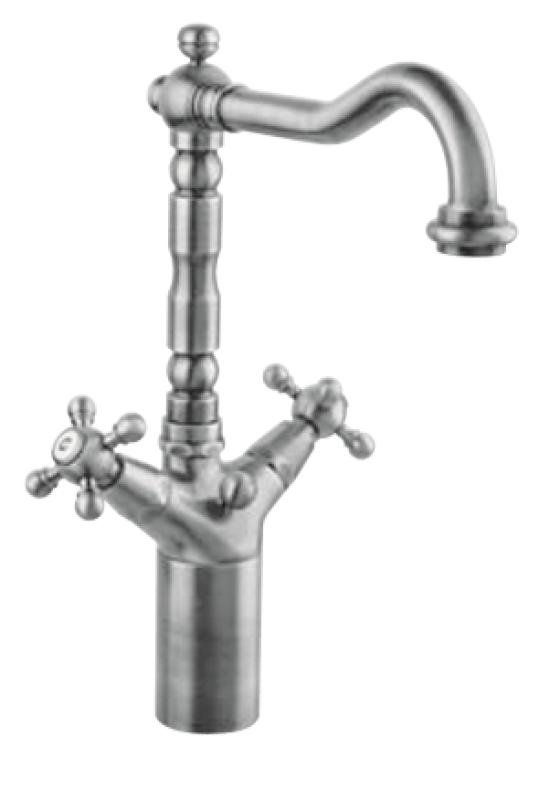 PB klasyczna podniesiona bateria umywalkowa z pokrętłami wylewka 18 cm Brąz 1208854992