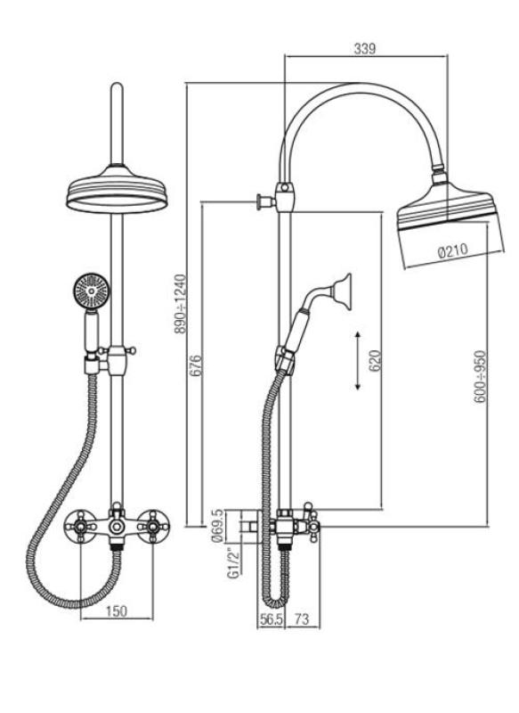 PB klassieke Douche set opbouw sterknoppen met regendouche telescopische douchekolom RVS 1208855942

PB klasyczny zestaw prysznicowy z uchwytem ściennym, gwiaździste pokrętła, deszczownica, t