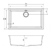 Reginox Amsterdam 72 Regi-graniet spoelbak wit onderbouw en opbouw R30875