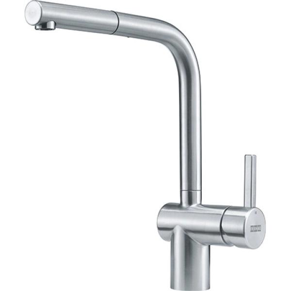 Franke RVS szczotkowana bateria kuchenna Atlas Neo z wyciąganą wylewką inox 115.0521.438