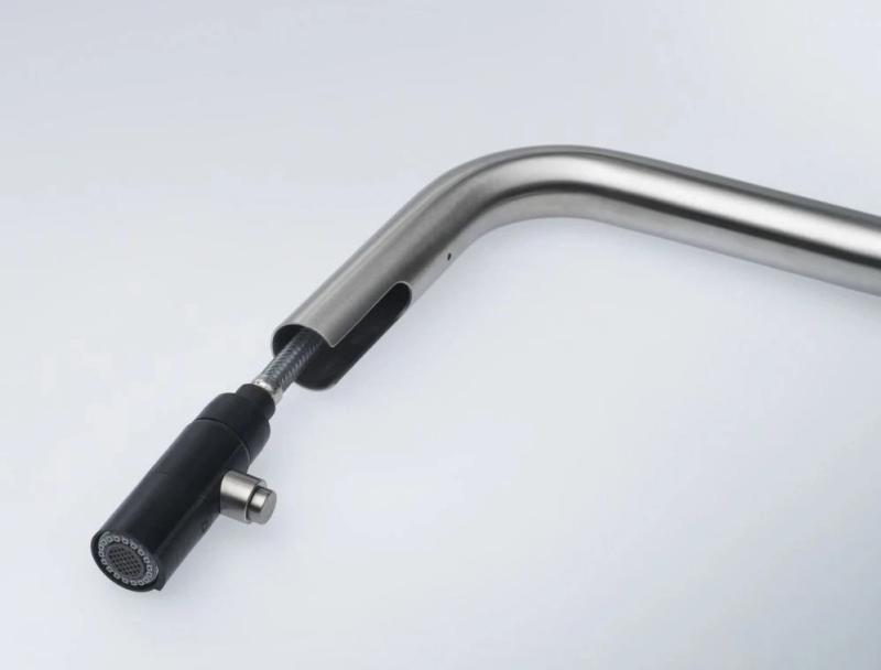 Franke keukenmengkraan Kubus met uittrekbare handdouche roestvrij staal 115.0529.207