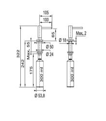 Franke Active Wbudowany Dozownik Mydła Chrom 119.0547.902