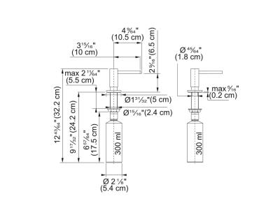 Franke Active Wbudowany Dozownik Mydła Chrom 119.0547.902