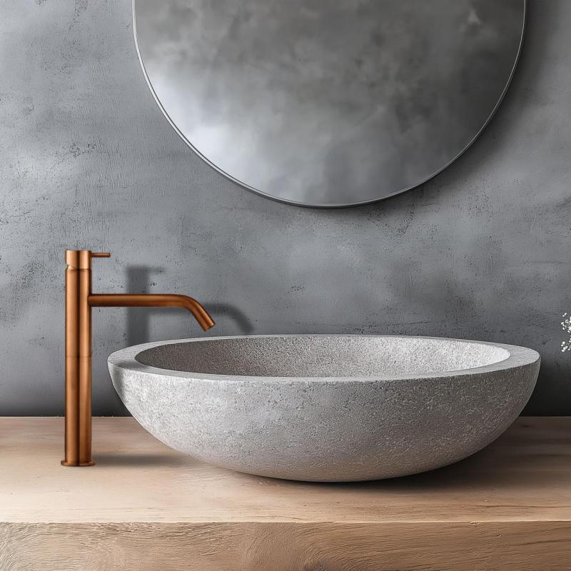 Waterevolution Flow bateria umywalkowa do umywalek PVD szczotkowana miedź T115CPE