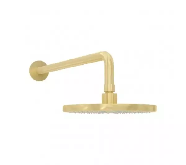 Waterevolution Flow deszczownica 200mm z przyłączem ściennym Light Gold T1641WGE