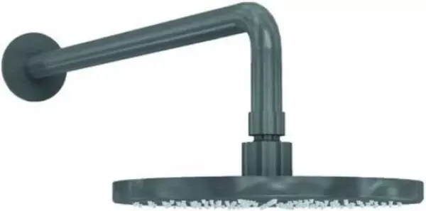 Waterevolution Flow deszczownica o średnicy 200 mm z przyłączem ściennym Gun Metal T1641GME