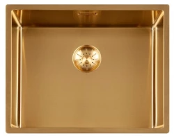 Lorreine 50SP-Gold Luxe RVS zlew PVD Gold 50x40 montaż podwieszany, wpuszczany i nakładowy 1208952368