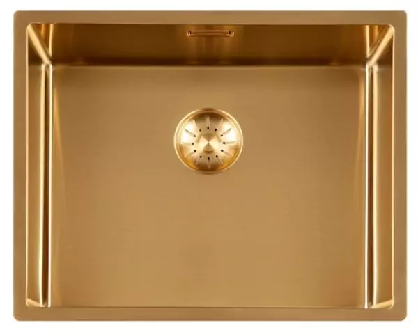 Lorreine 50SP-Gold Luxe RVS zlew PVD Gold 50x40 montaż podwieszany, wpuszczany i nakładowy 1208952368