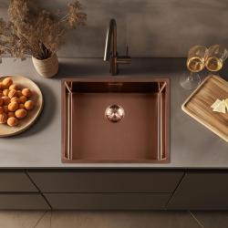 Lorreine 50SP-Copper Luxe RVS zlew miedziany kolor PVD Copper 50x40 do zabudowy podblatowej, wbudowywanej i naszafkowej 1208952369