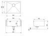 Ausmann Mosel RVS spoelbak koper kleur PVD Copper 40x40 onderbouw vlakbouw en opbouw 1208952975 (kloon)