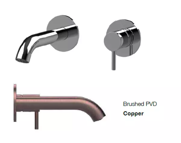 SB Round podtynkowa bateria umywalkowa szczotkowana miedź PVD 132mm