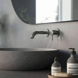 SB Round 316 podtynkowa bateria umywalkowa Gun Metal PVD 102mm