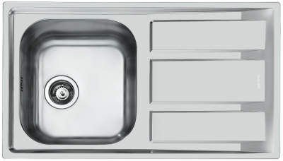 Foster Marine RVS 316 odwracalny zlewozmywak z ociekaczem 86x50cm montaż nablatowy 1208953725