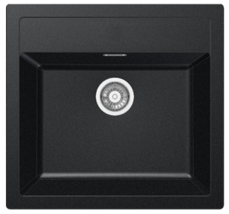 Franke Sirius 2 S2D 610.50 czarny zlew z tworzywa sztucznego 56x53cm do montażu z otworem na kran 114.0271.940