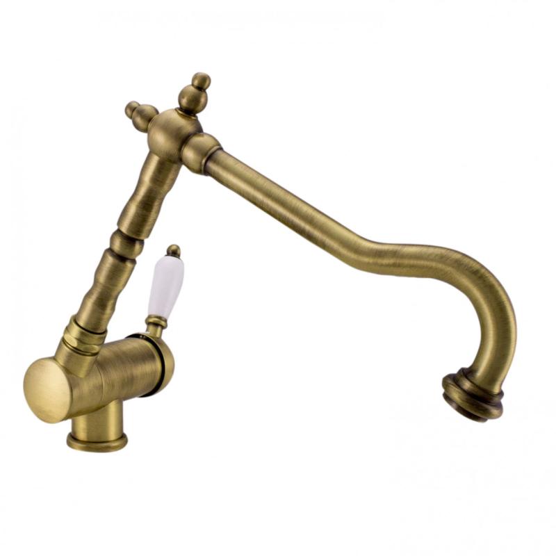 PB Vintage Nostalgiczny kran kuchenny, kran okienny składany Brąz 1208953756