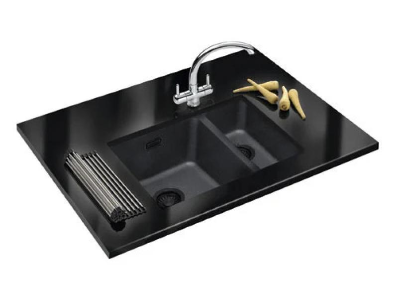 Franke Black plastikowy czarny zlew 50x41 cm pod zabudowę 1208953777