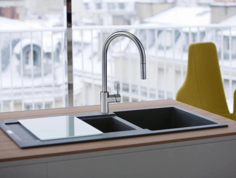 Franke Keukenkraan Eos Neo met uittrekbare sproeikop volledig RVS 115.0590.045