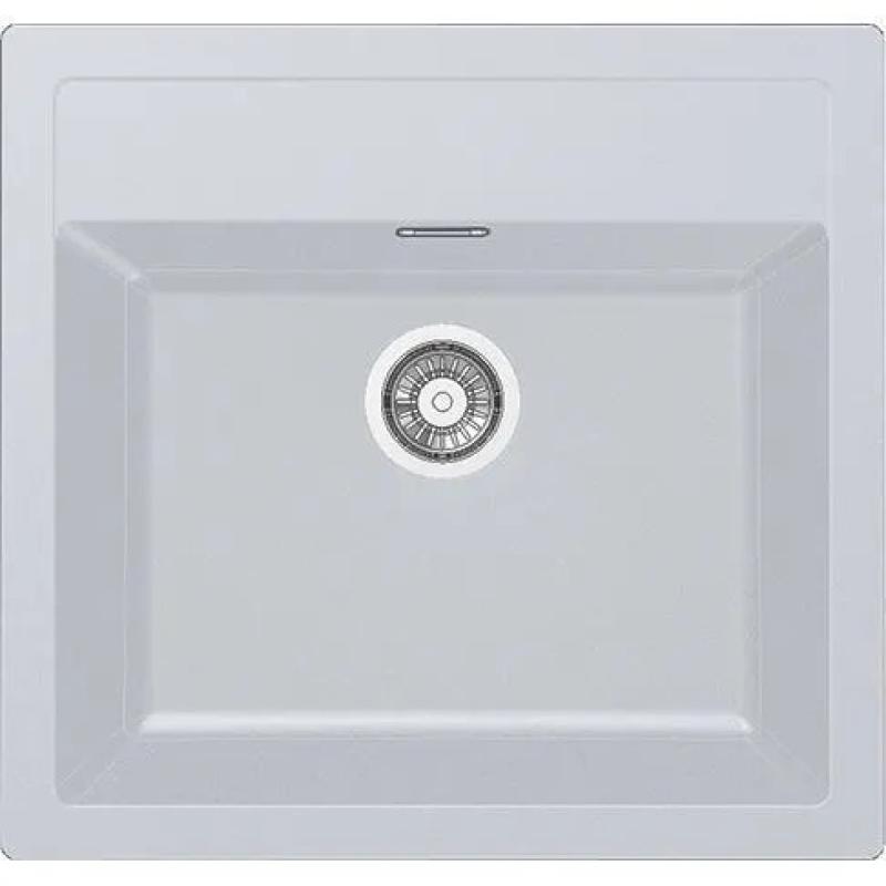 Franke Sirius 2 S2D 610.50 biały zlew z tworzywa sztucznego 56x53cm, montowany na wierzchu z otworem na kran 114.0568.052