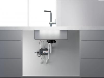 Franke masywna stal nierdzewna sensorowa bateria kuchenna Atlas Neo z obrotową wylewką inox 115.0625.489