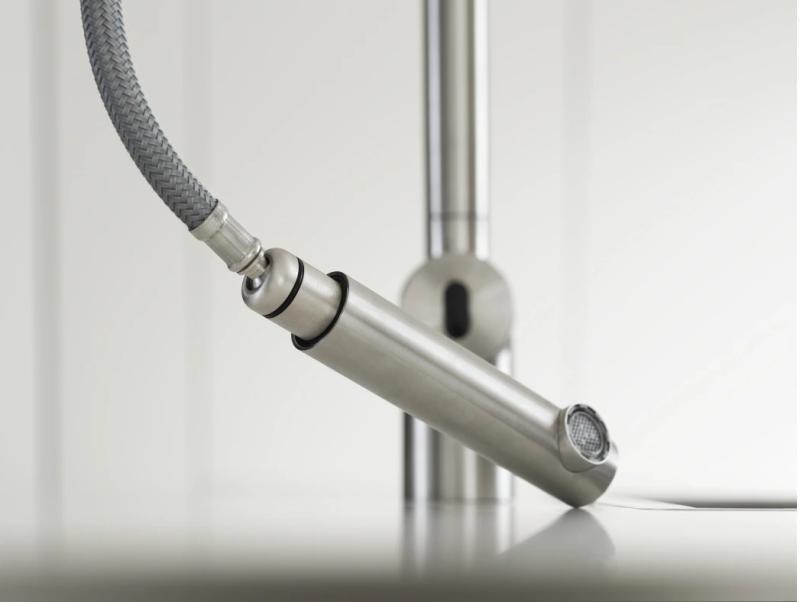 Franke szczotkowana stal nierdzewna sensorowa bateria kuchenna Atlas Neo z wyciąganą wylewką inox 115.0625.523