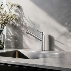 Franke Orbit masywna bateria kuchenna ze stali nierdzewnej z obrotową wylewką inox 115.0600.928