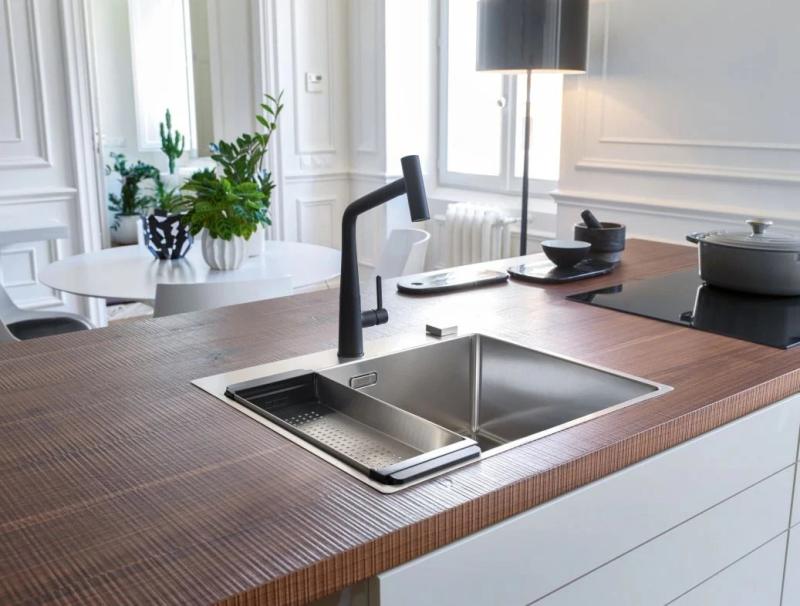 Franke Icon Kran Kuchenny matowy czarny z wyciąganą wylewką 115.0625.190