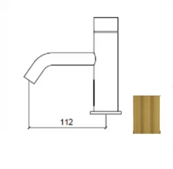 Waterevolution Flow elektroniczna bateria umywalkowa na podczerwień 230V, szczotkowany mosiądz, T110EEFLE