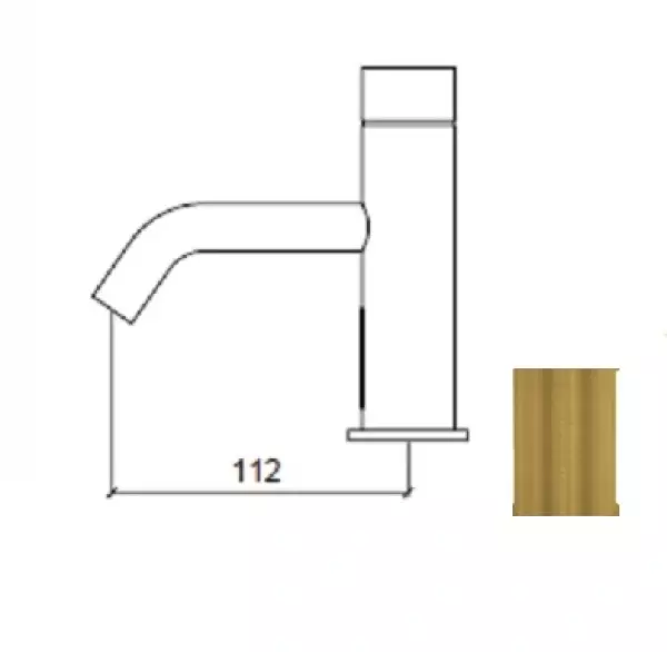 Waterevolution Flow elektroniczna bateria umywalkowa na podczerwień 230V, szczotkowany mosiądz, T110EEFLE