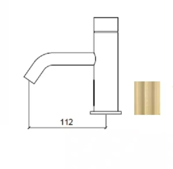 Waterevolution Flow elektroniczna bateria umywalkowa na podczerwień 230V Light Gold T110EEWGE