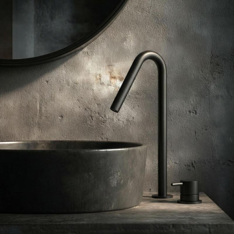 Waterevolution Flow 2-gats wastafelkraan zwart met hoge V 120mm uitloop T1122VPR

Waterevolution Flow 2-otworowa bateria umywalkowa czarna z wysoką wylewką V 120 mm T1122VPR