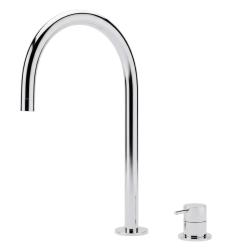 Waterevolution Flow 2-otworowa bateria umywalkowa chromowana z niską wylewką U 200mm T1122U01