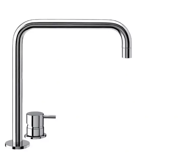 Waterevolution Flow 2-otworowa bateria umywalkowa wysoka wylewka 222 chrom T122H01