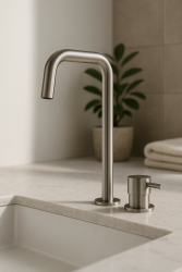 Waterevolution Flow 2-otworowa bateria umywalkowa wysoka wylewka 222 RVS T122HIE