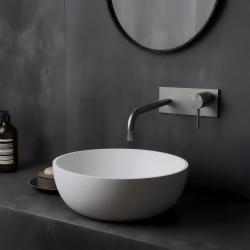 Wodna rewolucja Flow bateria umywalkowa podtynkowa z pokrywą, w całości ze stali nierdzewnej, z wylewką 21 cm T1161BIE-21