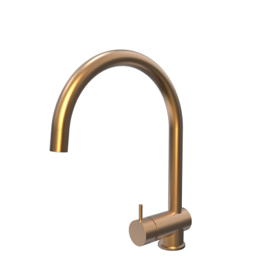 Bateria kuchenna Waterrevolution Flow PVD szczotkowany miedź z wyciąganą wylewką T155CPE